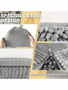 Washing Machine Shoe Bag Suitable For All Shoe Types - Yellow Outer Bag With Blue Zipper, Soft Fleece Lining, Effectively Protects Clothing, Especially Suitable For Sports And Casual Shoes. This Laundry Bag Is An Ideal Choice For Holiday Travel, Vacation, Graduation Season, And Also A Perfect Gift. - Multicolor - View 6