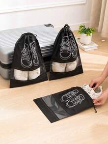 20pcs Dustproof Travel Shoe Bags - Made Of Non-Woven Fabric, Drawstring Design, Anti-Yellowing, Moisture-Proof - Suitable For Travel, Hallway, Bedroom, Dormitory, Etc., Unisex Storage Bags For Children And Adults, Back To School Essential - Travel Storage Assistant - Ideal Gift For Travelers - Travel Storage Drawstring Shoe Bags, Shoe Covers, Portable Dustproof Unisex Packing Bags, Travel Essentials, Cruise Essentials, Holiday Essentials