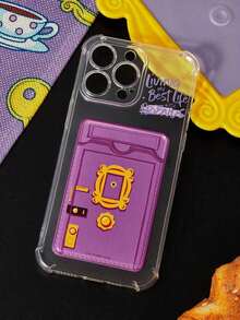 Funda de teléfono plateada con figura de Marilyn X y estampado floral, compatible con - Morado - Ver 2