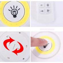Luminária Kit 3 Lâmpada Led Spot Sem Fio Controle Remoto Lâmpada Led Sem Fio - Branco - Visão 6
