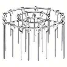 1个空气炸锅立式烤肉串架，家用及房车烧烤配件，立式空气炸锅烤架，适用于鸡腿/鸡翅，均匀加热烧烤工具