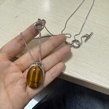 1 Piece Oval Ring High-End Elegant Vintage Versatile Open Ring - Gold Obsidian Ring - View 10
