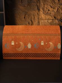 1pc Bohemian Style Sofa Cushion Cover, Holiday Decorative Sofa Seat Protector, All Season Anti-Slip Pet-Friendly Sofa Cover, Machine Washable Home Decor Suitable For L-Shaped Combination Sofa And 1/2/3/4 Seater Sofa (Sold Separately) - Orange - View 6