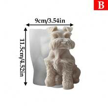 Grand moule en silicone 3D pour bougie en forme de bouledogue, moule à fondre la cire, le savon, le plâtre, la bougie, l'artisanat DIY, décoration d'intérieur - Blanc - Voir 7