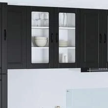 vidaXL Armadio da cucina Nero 80 x 31 x 80 cm Legno d'ingénierie - nero - Visualizzare 2