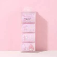 Miniso Sanrio My Melody Cute Convenient Hair Rollers (4 Packs, Pink) - Soft Fabric Material, Cartoon Pattern Detail, Easy-To-Use Design For Home Hairstyling & Quick Curly Hair Creation(1 PC) - Pink - View 4