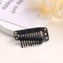 2/5/10个装不锈钢发夹(无别针),牢固可靠,适用于帽子、头巾、围巾、假发、接发等。不锈钢弹性BB夹,适用于杜帕塔头巾、围巾、婚纱头纱、假发等。头巾固定夹、发爪、发夹、发饰配件、发卡、发夹。 - 黑色 - 查看 7