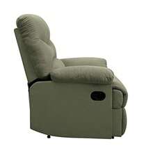 ccSilla reclinable sofá Individual Manual Transpirable Silla Suave para Sala de Estar Asiento de salón de Cine en casa tapizado cómodo reposapiés Silla reclinable para recepción Dormitorio oficnn - Microfibra Sage - Ver 4