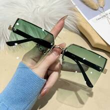 1 para klasycznych, dużych, modnych okularów damskich, w eleganckich, jednolitych kolorach, z poliwęglanu, modnych okularów, odpowiednich na każdą porę roku - Wielokolorowe - Zobacz 13