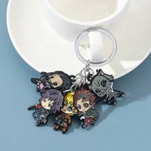 Bộ 5 huy hiệu tráng men hình anime Demon Slayer, móc khóa chibi, ghim cài kim loại hình hoạt hình dễ thương cho túi xách, ba lô, quần áo, quà tặng trang sức thời trang cho người yêu thích anime. - móc khóa hoạt hình anime - Xem 9