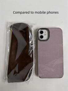 1pc Retro Minimalist Stationery Pencil Case, Soft Leather Material, Can Be Used As Toy, Cosmetic Or Stationery Storage Pouch,Bag