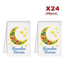 2/4/48pcs Kitchen Dishcloths, Polyester Colorful Moon & Star Pattern Dishcloths, Absorbent Soft , Suitable For Kitchen Cleaning And Holiday Decoration, Accentuate Ramadan Kareem Festive Atmosphere, Ramadan Gift, Ramadan Room Decor - Multicolor - View 15