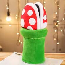 Pantuflas de planta carnívora, hermosas pantuflas, incluyen su tubo para guardarlas en cualquier momento, super suavecitas y son unitalla hasta talla 7 - Verde - Ver 2