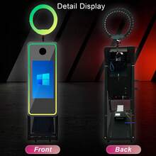 Cabina de fotos portátil con espejo mágico de 40 pulgadas y pantalla táctil de 21,5 pulgadas para eventos. - Tipo de Enchufe B USA (110-127V) - Ver 3