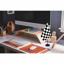 2/4 pezzi Set da scrivania con bandiere da corsa a scacchi bianche e nere di lusso - Piccole bandiere da ufficio per auto da corsa con base in asta nera solida - Multicolore - Visualizzare 5