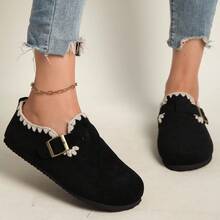 New Autumn Large Size Women's Shoes Soft Sole Single Shoes Versatile Flat Lace-Up Casual Sneakers - 黑色 - 查看 4