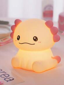 Axolotl Night Light, Dimmable Silicone Animal Night Light, Rechargeable Touch Bedside Lamp, Room Decor, Axolotl Gift - Multicolor - View 4