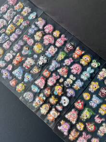 卡通趣味贴纸，动物水晶钻石装饰贴纸（需用水），可爱贴纸 - 彩色 - 查看 7