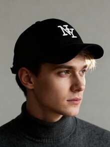 1pc Women's NY Letter Print Baseball Cap, Street Fashion Casual Hat For Autumn/Winter Outings, Travel, Beach Vacation - Multicolor - View 3