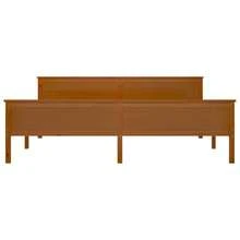 vidaXL Cuadro de iluminación sin matelas marrón miel madera pin macizo 200x200cm - Marrón - Ver 5