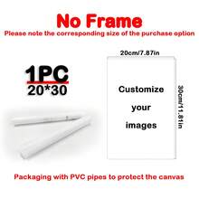 1pc Customizable Family Photo Canvas Framed Art, Personalized Family Canvas Painting, Multi-Functional Reusable Decorative Sophisticated Modern Colorful Custom Unique Ideal Gift By Printed Marketplace - Multicolor - View 11