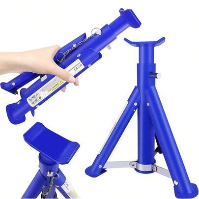 Vandise 3-Ton Axle Stands, 2 Pack Foldable Jack Stands Heavy Duty, 290-408mm Height Adjustable, Car Repair Lifting Tool For Garage Workshop