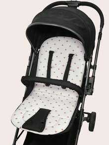 1pc Cartoon Pattern Baby Stroller Seat Cushion, Skin-Friendly Soft Durable Non-Deformable, Suitable For All Seasons Without Sweating, Removable Washable Anti-Slip, Multiple Patterns Available, Fits Various Baby Stroller Models