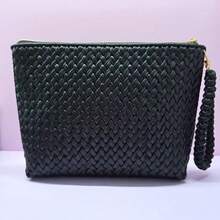 1 pieza de cinta metálica brillante, material de tejido de cuero sintético suave hecho a mano, suministros de alta gama para la fabricación de bolsos - Azul Marino - Ver 7