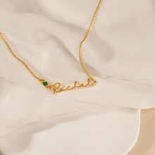 Custom Gold Name Necklace, Name And Birthstone Necklace, Birthstone Necklace, Personalized Gift For Her, Gift For Mom, Anniversary Gift - Multicolor 2 - View 10