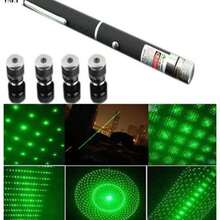 Caneta Laser Pointer Verde 5000MW Profissional 5 Pontas - Multicolorido - Visão 5