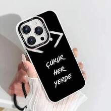 Funda de teléfono con diseño de TV de Cukur de Turquía, láser IMD, color plata, para 17 16 15 14 13 12 11 Pro Max Plus - z4 - Ver 11
