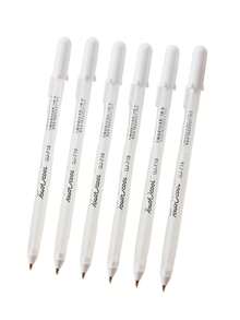 1pc/3pcs/6pcs White Highlighter Pens, Suitable For Meetings, Parties, Signatures, Notes, DIY Painting Back To School - White - View 8
