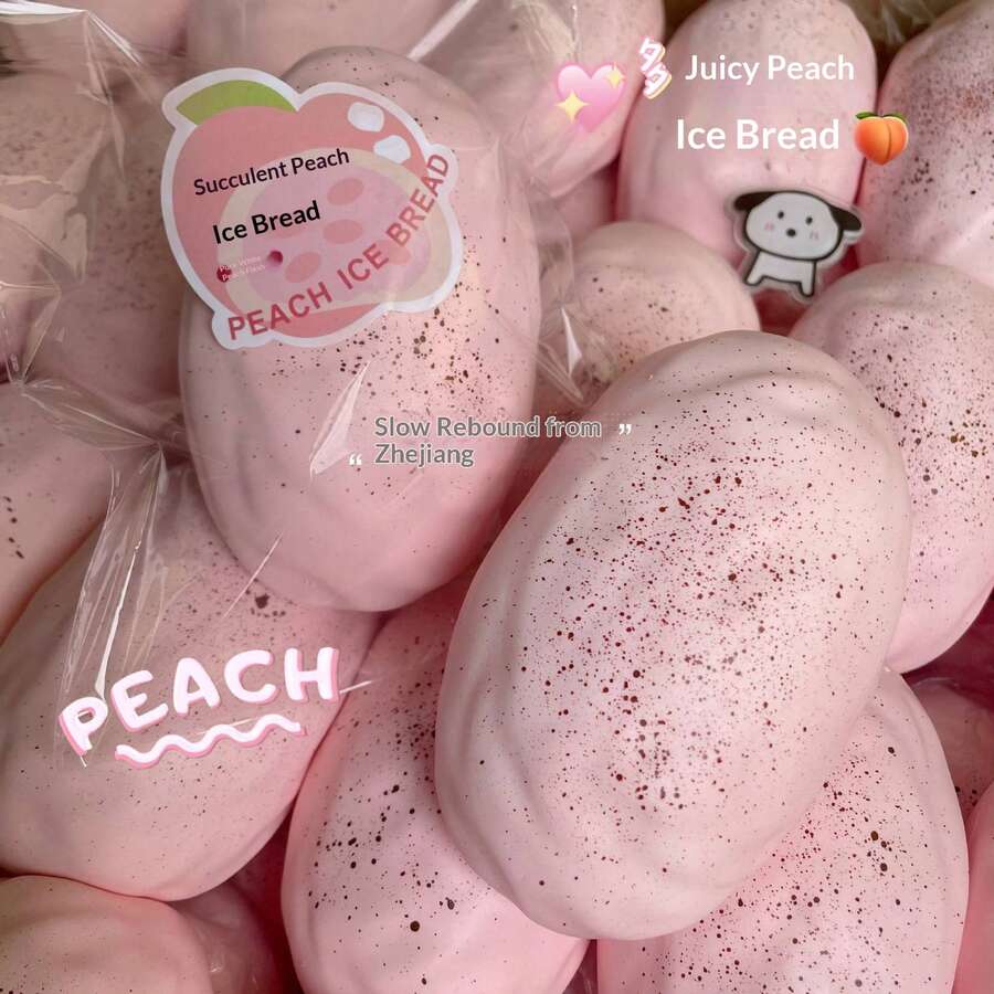 畅销超柔软桃子面包慢回弹减压挤压玩具