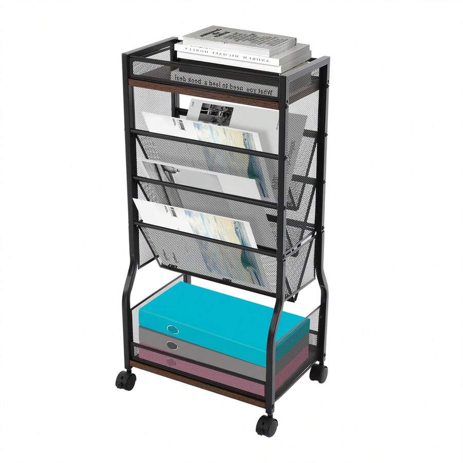 YUNRUX Magazine Rack - Black - View 1