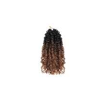 Extensiones de cabello trenzado sintético con rizos, cabello crochet mini twist yaki pre-enrollado de 8/10/12 pulgadas en color marrón - Multicolor - Ver 8