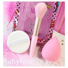 TendenciaBrocha Mini Y Esponjas Para Maquillaje Rubyface FullCalidad premium - Rosa - Ver 5