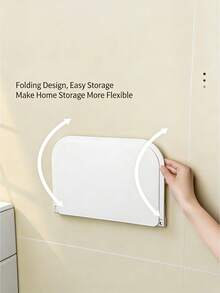 Foldable Wall-Mounted Storage Rack, For Phone, Clothes, Bathroom Storage, No Drilling Required, Suitable For Bathroom, Bedside, Dorm, WiFi Router - Multicolor - View 2