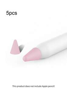 5 chiếc đầu bút bằng silicon mềm bảo vệ, hoạt động êm ái, đầu bút thay thế được, tương thích với Apple Pencil 1 & 2, iPad Pencil - Nhiều màu - Xem 9