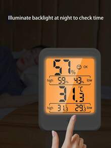 高精度室内数字温湿度计，多功能家用电子温湿度计，带背光
