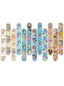 12/24件套卡通人物、宾果海盗、辣椒图案爸爸圈趣味纽扣手链，适合生日派对、毕业派对、装饰、节日派对、小型礼物收藏玩具工艺套装 - 彩色 - 查看 6