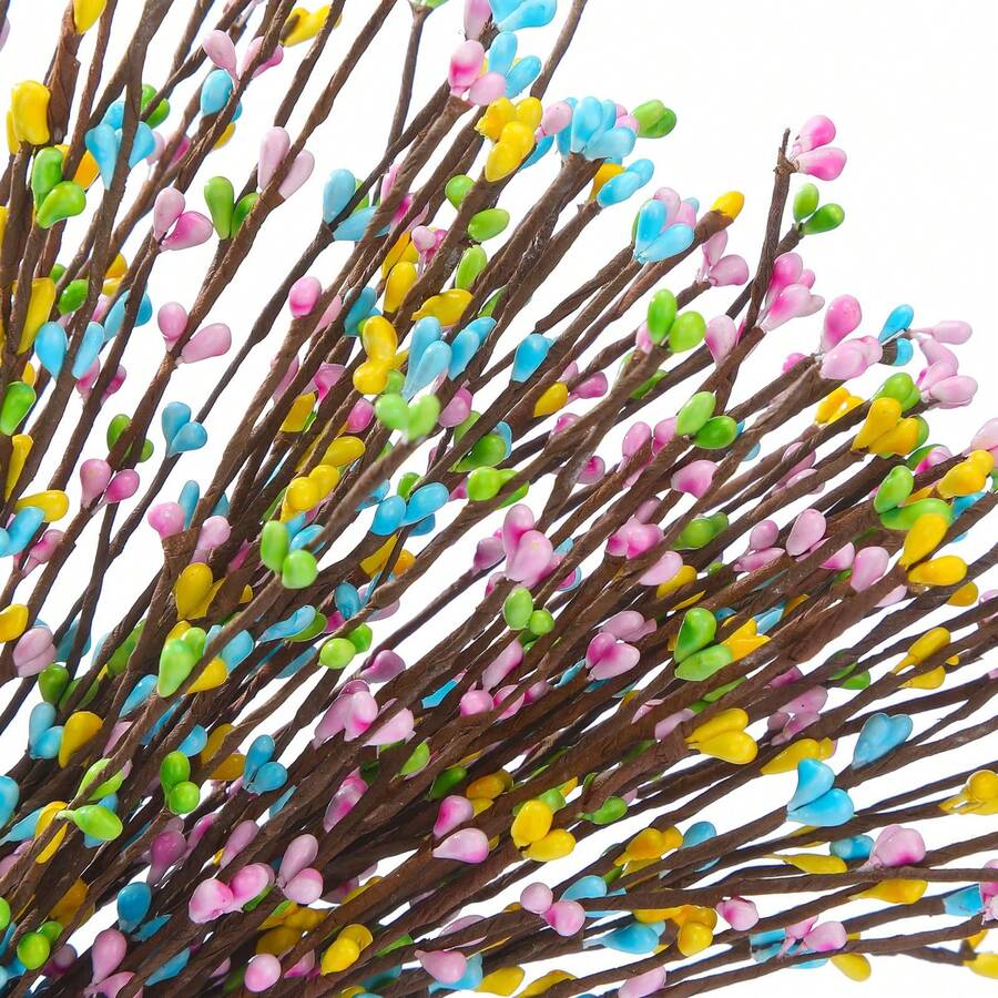 40 قطعة من الفواكه الاصطناعية إكليل الزهور، رذاذ التوت الربيعي، أغصان زخرفية باللون الباستيل، أغصان زخرفية للزهور، مناسبة لديكور وسط طاولة عيد الفصح، صنع إكليل الحرف اليدوية وديكور المنزل. رذاذ اصطناعي، إكليل زخرفي من سلك الحديد والتوت الربيعي، أغصان زخرفية للزهور، مناسبة للحرف اليدوية لعيد الفصح، ترتيبات الزهور وصنع الإكليل. - متعدد الألوان - مشاهدة 1