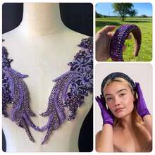 2-4毫米 SS10/16/20/1440颗莲花紫色平底水晶水钻，闪亮扁平凸面宝石，手工DIY工艺品，适用于杯子、鞋子、手机壳、珠宝、美甲、钻石画、家居装饰 - 荷花紫 - 查看 3