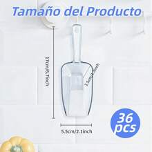 Tendencia36 Piezas Pala Transparente Para Dulces, Semillas, Café BlancoCalidad premium - 1 - Ver 3