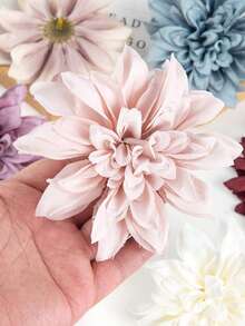 5支仿真大丽花，4.72英寸丝绸非洲菊，适用于婚礼装饰、头饰胸针配饰、插花、花束制作、礼盒包装、情人节派对装饰、家居装饰，四季皆宜。 - 彩色 - 查看 9