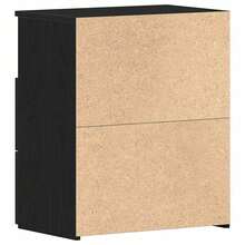 vidaXL Table de nuit 2 pcs Chêne noir 50 x 32 x 60 cm Bois d'ingénierie - Noir - Voir 7