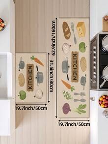 DAJIANG 1 件防滑门垫，舒适简约时尚厨房地毯，长款厨房垫/走廊地毯，适用于浴室、厨房、户外、室内、走廊、卧室、客厅、床边，可机洗 - 彩色 - 查看 13