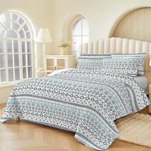 2/3件套床上用品（1个床罩+1/2个枕套），数码印花，柔软舒适，波西米亚风格，适合酒店、卧室、宿舍，四季皆宜 - 彩色 - 查看 3