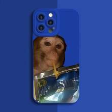Cute Monkey Pattern Phone Case,TPU Soft Silicone,Fully Protected And Shockproof For IPhone 17 16 15 15Pro Max 14 14Pro 13 12 11 X 16promax Funny Clown Men,Suitable For IPhone17 Air - 藍色 - 查看 7