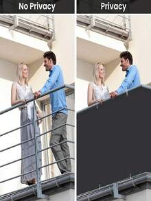 Opaque Privacy Screen Cover, UV Protection Fence Curtain For Apartment Balcony, Outdoor Patio, Platform, Porch