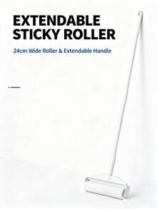 可伸缩粘毛滚筒，无需弯腰即可清洁大面积区域，适用于窗帘、地板和衣物；可重复使用；是家庭、汽车和窗帘清洁的理想选择。 - 彩色 - 查看 2